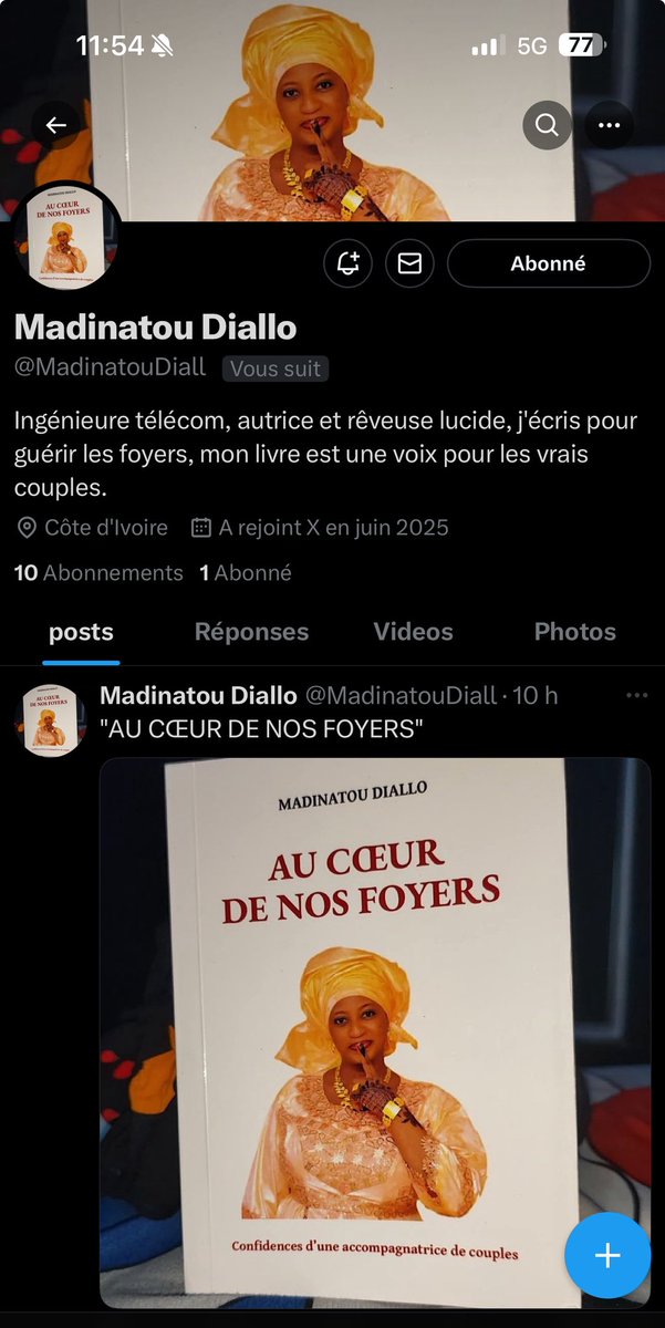 Nęędi Pulaaku (@macibachir) on Twitter photo 🚨🚨 Bonjour à toutes et à tous,
Elle est enfin là notre <a href="/MadinatouDiall/">Madinatou Diallo</a> En attendant notre Space consacré exclusivement à elle et à son livre, allez-y vous abonner massivement à son compte svp. <a href="/LVFMART/">Lettres Vagabondes Fatou-Mata🎨🐝🇬🇳🇬🇦</a> <a href="/TakeAllOfMe69/">Reine Dana💧</a> <a href="/GMeurtri/">La petite timide💜</a> <a href="/Habibabalde/">Miss fonio 🍯 🍂🌶🍤 🇬🇳</a> <a href="/pathus90/">M.P.D👨🏾💻</a> <a href="/Garanke2D/">𝓡𝓮𝓲𝓷𝓮 𝓭𝓮𝓼 𝓐𝓷𝓭𝓪𝓵𝓼 👑</a> <a href="/LeylaMariama/">Leyla M. Diallo 🇧🇫</a> 🚨🚨 Bonjour à toutes et à tous,
Elle est enfin là notre <a href="/MadinatouDiall/">Madinatou Diallo</a> En attendant notre Space consacré exclusivement à elle et à son livre, allez-y vous abonner massivement à son compte svp. <a href="/LVFMART/">Lettres Vagabondes Fatou-Mata🎨🐝🇬🇳🇬🇦</a> <a href="/TakeAllOfMe69/">Reine Dana💧</a> <a href="/GMeurtri/">La petite timide💜</a> <a href="/Habibabalde/">Miss fonio 🍯 🍂🌶🍤 🇬🇳</a> <a href="/pathus90/">M.P.D👨🏾💻</a> <a href="/Garanke2D/">𝓡𝓮𝓲𝓷𝓮 𝓭𝓮𝓼 𝓐𝓷𝓭𝓪𝓵𝓼 👑</a> <a href="/LeylaMariama/">Leyla M. Diallo 🇧🇫</a>
