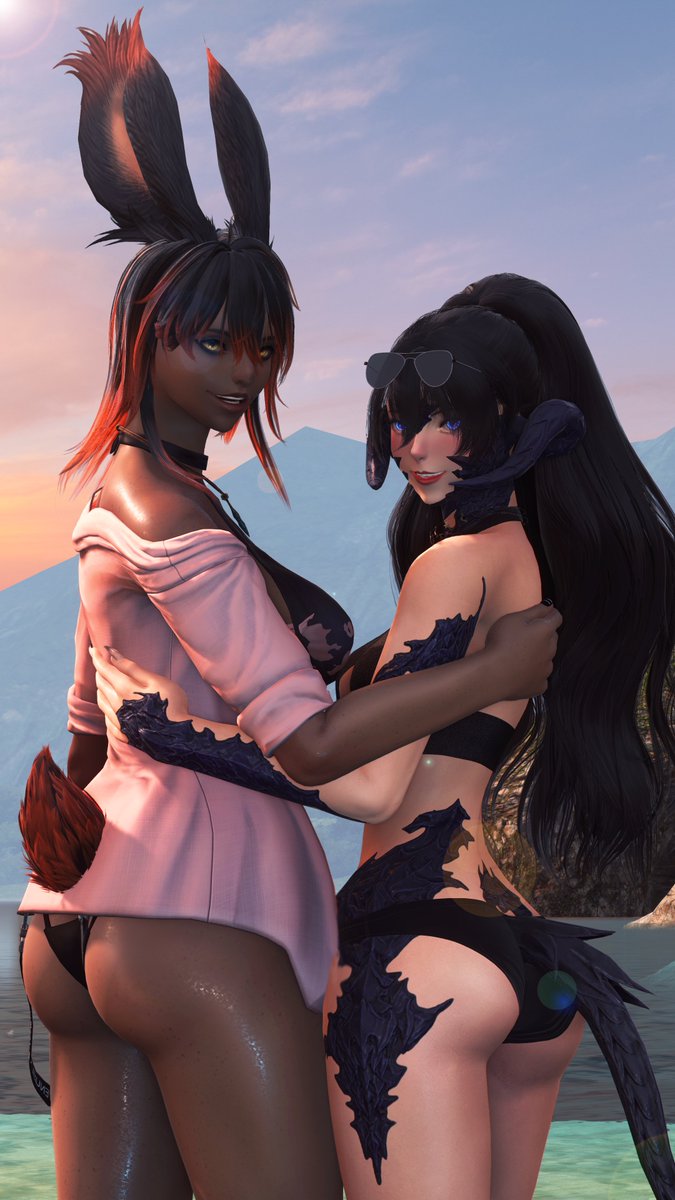 GhostOfLunaris's tweet image. 𝒮𝓊𝓃'𝓈 𝑜𝓊𝓉, 𝒷𝓊𝓃𝓈 𝑜𝓊𝓉 🍑
Bumped into an old friend @CompAnsatz 🐰💛
Nice catching up with you again!
| #GPOSERS | #ffxivsummerbash | #ReShade |