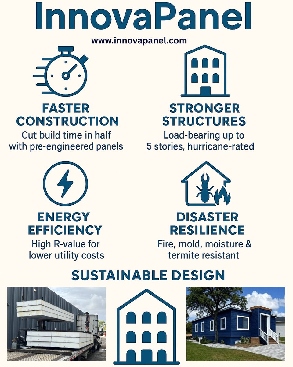 InnovaPanel's tweet image. 🕊️ ALL WE ARE SAYING… IS GIVE SIPs A CHANCE 🕊️
Build smarter. Build stronger. Build with InnovaPanel.

✊ Forget the delays, waste, and limitations of masonry and stick framing, #InnovaPanel offers a faster, easier, and better way to #build.