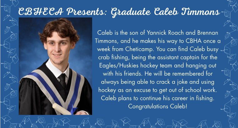 Congratulations Caleb!