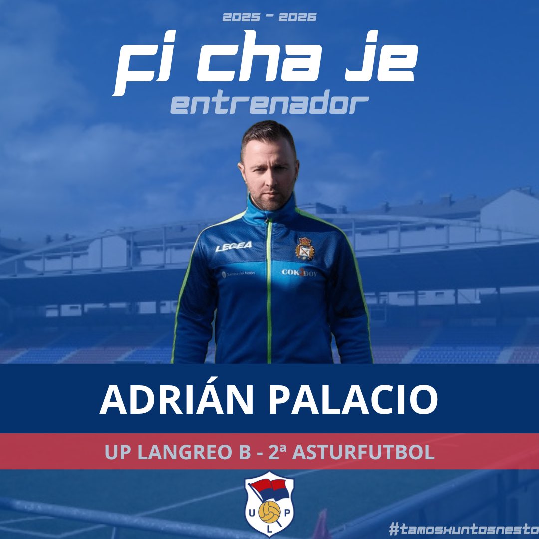 🆕📋 Adrián Palacio entrenará al UP Langreo B

Entrenador procedente del Real Juvencia con el que jugó el playoff de ascenso a 1ª Asturfutbol. 

#TamosXuntosNesto🔵🔴
#CanteraUPL⚒️