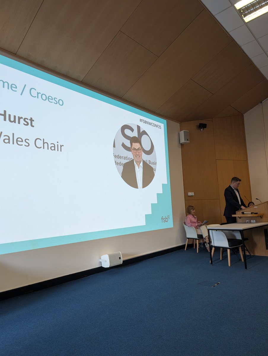wrexhamwebdsgn's tweet photo. Attending #fsbnwconf2025 at Wrexham University today. John Hurst has just opened the conference. Looking like it's going to be an interesting day 😀 https://t.co/VPAC7jwk90