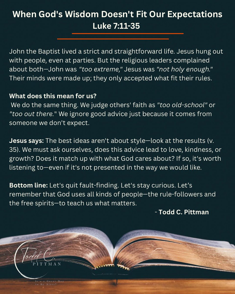 ToddCPittman's tweet photo. #FocusOnWhatMatters #FaithSimplified #Luke7 #ToddCPittman https://t.co/1A50320sTc