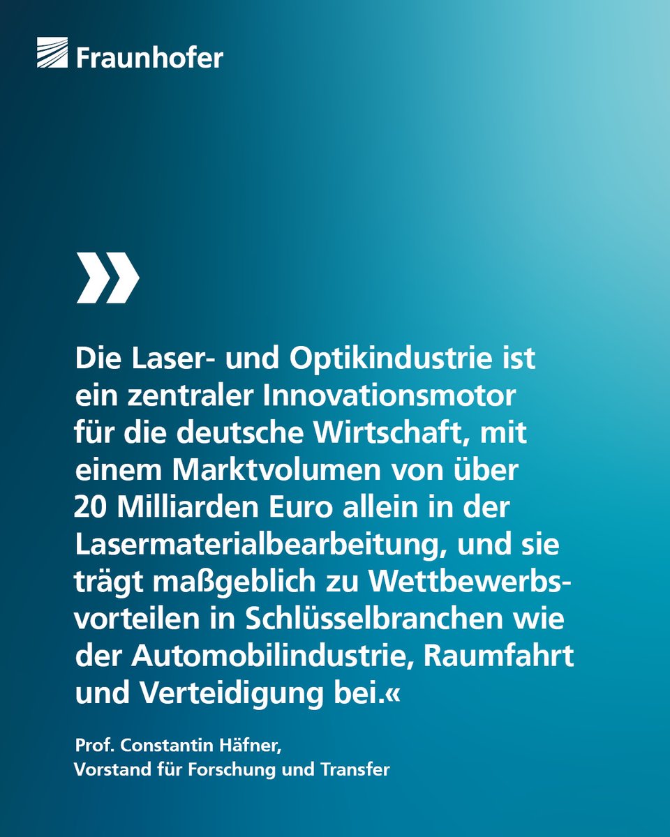 Fraunhofer's tweet image. #Laser sind entscheidende Werkzeuge in vielen Anwendungsfeldern, von der #Automobilfertigung bis zur #Kernfusion. 🛠️
Besuchen Sie uns noch bis morgen auf der #LASERWorldOfPHOTONICS
📍 Halle A3, Stand 431
Mehr Infos: 🔗 s.fhg.de/nxQg