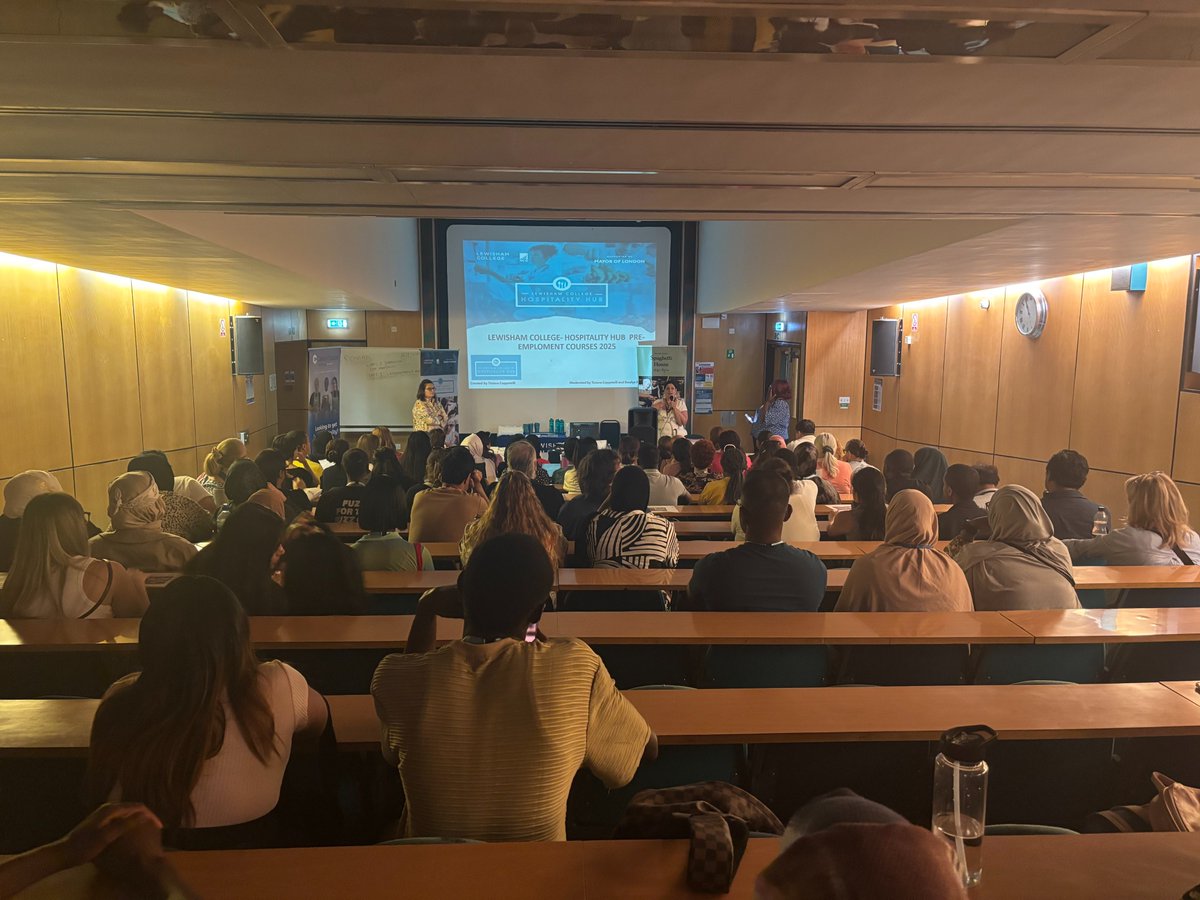 The #HospitalityHub, in partnership with <a href="/Springboard_UK/">Springboard</a> and <a href="/Spaghetti_House/">Spaghetti House</a> delivered a presentation to over 100 #ESOL learners all about exploring #CareersInHospitality.

Follow us for upcoming events and workshops!

#LewishamCollege #unlockyourpotential