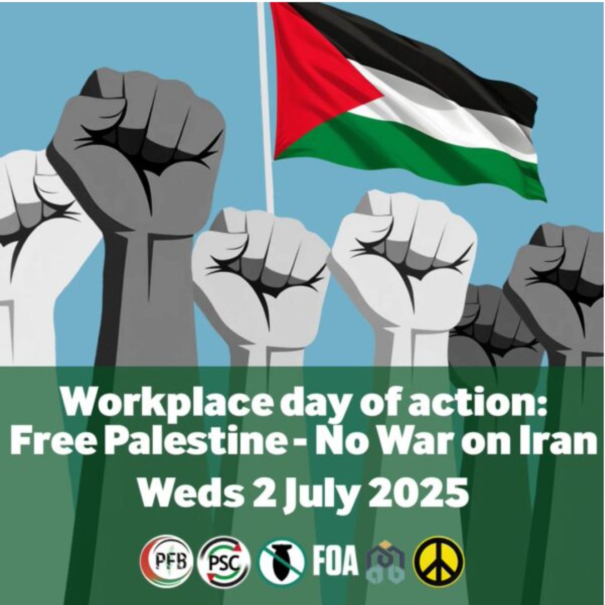 coventrytuc's tweet image. Palestine Solidarity Campaign.
Workplace Day of Action Wednesday, 2nd July.
Further information at: palestinecampaign.org/events/workpla…