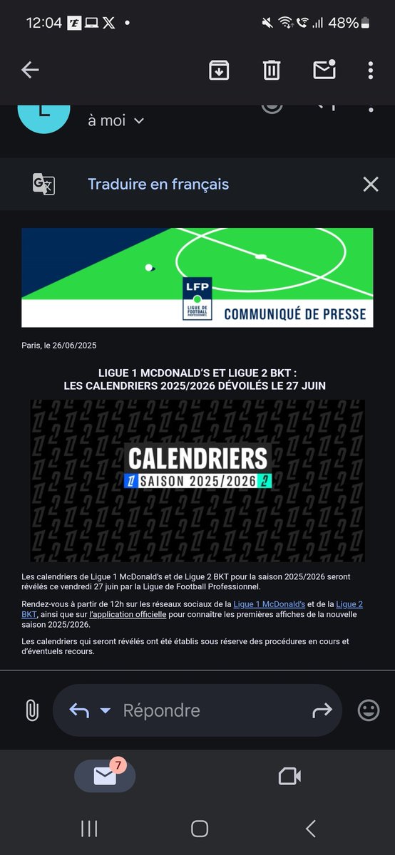 🚨 les calendriers de Ligue 1 et Ligue 2 , c'est pour demain !