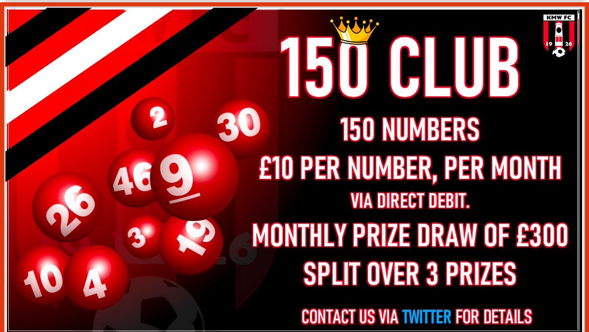 We will draw June's 150 club in the week. We thank everyone for their continued support. There are still  numbers available and cash prizes totalling £300 up for grabs. Please DM <a href="/ian_shep/">Ian Shepherd</a> 🦒 to get involved.