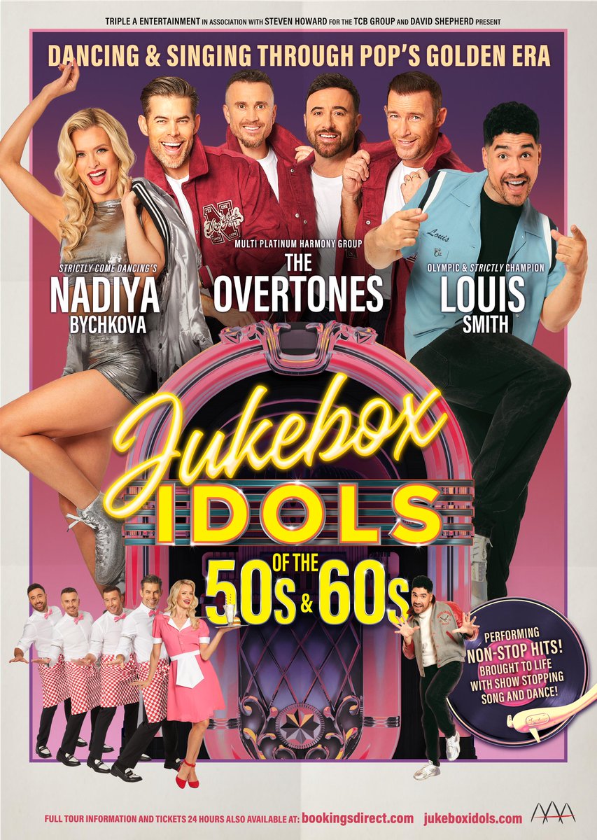 Victoria Theatre Hx (@victheatre) on Twitter photo #Olympian & #StrictlyComeDancing Champion Louis Smith is joining #Strictly star Nadiya Bychkova & platinum harmony group The Overtones for <a href="/JukeboxIdols/">Jukebox Idols of the 50's & 60's</a>!
๐๏ธ Wednesday 3 June 2026
๐๏ธ Book at tinyurl.com/2pemtbhr
<a href="/louissmith1989/">Louis Smith MBE</a> <a href="/NadiyaBychkova/">Nadiya Bychkova</a> <a href="/the_overtones/">The Overtones</a> <a href="/RipItUpTheShow/">Rip It Up</a> #Olympian & #StrictlyComeDancing Champion Louis Smith is joining #Strictly star Nadiya Bychkova & platinum harmony group The Overtones for <a href="/JukeboxIdols/">Jukebox Idols of the 50's & 60's</a>!
๐๏ธ Wednesday 3 June 2026
๐๏ธ Book at tinyurl.com/2pemtbhr
<a href="/louissmith1989/">Louis Smith MBE</a> <a href="/NadiyaBychkova/">Nadiya Bychkova</a> <a href="/the_overtones/">The Overtones</a> <a href="/RipItUpTheShow/">Rip It Up</a>