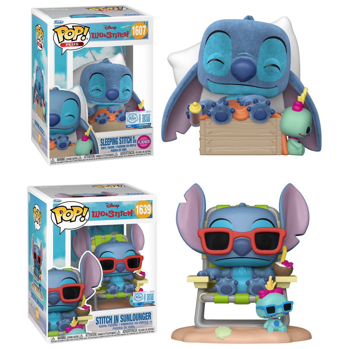 funkofinderz's tweet image. First look at Exclusive Sleeping Stitch in Box (Flocked) &amp;amp; Stitch in Sunlounger Funko Pop! Vinyl. Coming soon! #LiloAndStitch #Funko