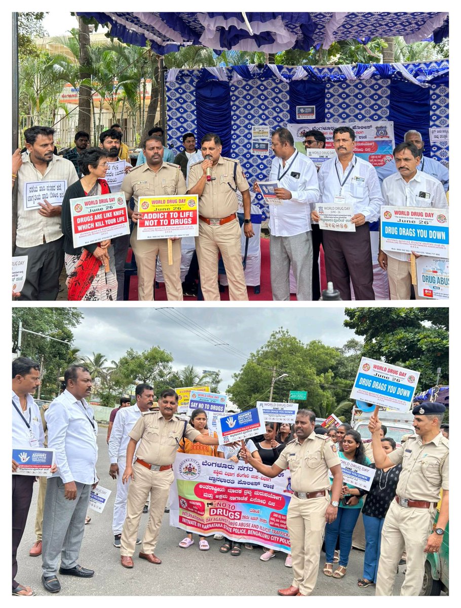 ACP Kengeri Sub Division | ಎಸಿಪಿ ಕೆಂಗೇರಿ ಉಪ-ವಿಭಾಗ (@acpkengeri) on Twitter photo ಈ ದಿನ ಅಂತರರಾಷ್ಟ್ರೀಯ ಮಾದಕ ದ್ರವ್ಯ ವ್ಯಸನ ಹಾಗೂ ಸಾಗಾಣಿಕೆ ವಿರೋಧಿ ದಿನ ಅಂಗವಾಗಿ ಕೆಂಗೇರಿ ಉಪ ವಿಭಾಗದ ಪೊಲೀಸ್ ಠಾಣೆಗಳ ವ್ಯಾಪ್ತಿಯಲ್ಲಿ ಅಧಿಕಾರಿಗಳು ಮತ್ತು ಸಿಬ್ಬಂದಿಗಳು ಸಾರ್ವಜನಿಕರಿಗೆ ಹಾಗೂ ವಿದ್ಯಾರ್ಥಿಗಳಿಗೆ ಮಾದಕ ದ್ರವ್ಯದ ದುಷ್ಪರಿಣಾಮಗಳ ಬಗ್ಗೆ ಜಾಗೃತಿ ಮೂಡಿಸಿರುತ್ತದೆ.
<a href="/DCPWestBCP/">DCP West Bengaluru City</a> <a href="/CPBlr/">CP Bengaluru ಪೊಲೀಸ್ ಆಯುಕ್ತ ಬೆಂಗಳೂರು</a> <a href="/BlrCityPolice/">ಬೆಂಗಳೂರು ನಗರ ಪೊಲೀಸ್ BengaluruCityPolice</a> ಈ ದಿನ ಅಂತರರಾಷ್ಟ್ರೀಯ ಮಾದಕ ದ್ರವ್ಯ ವ್ಯಸನ ಹಾಗೂ ಸಾಗಾಣಿಕೆ ವಿರೋಧಿ ದಿನ ಅಂಗವಾಗಿ ಕೆಂಗೇರಿ ಉಪ ವಿಭಾಗದ ಪೊಲೀಸ್ ಠಾಣೆಗಳ ವ್ಯಾಪ್ತಿಯಲ್ಲಿ ಅಧಿಕಾರಿಗಳು ಮತ್ತು ಸಿಬ್ಬಂದಿಗಳು ಸಾರ್ವಜನಿಕರಿಗೆ ಹಾಗೂ ವಿದ್ಯಾರ್ಥಿಗಳಿಗೆ ಮಾದಕ ದ್ರವ್ಯದ ದುಷ್ಪರಿಣಾಮಗಳ ಬಗ್ಗೆ ಜಾಗೃತಿ ಮೂಡಿಸಿರುತ್ತದೆ.
<a href="/DCPWestBCP/">DCP West Bengaluru City</a> <a href="/CPBlr/">CP Bengaluru ಪೊಲೀಸ್ ಆಯುಕ್ತ ಬೆಂಗಳೂರು</a> <a href="/BlrCityPolice/">ಬೆಂಗಳೂರು ನಗರ ಪೊಲೀಸ್ BengaluruCityPolice</a>