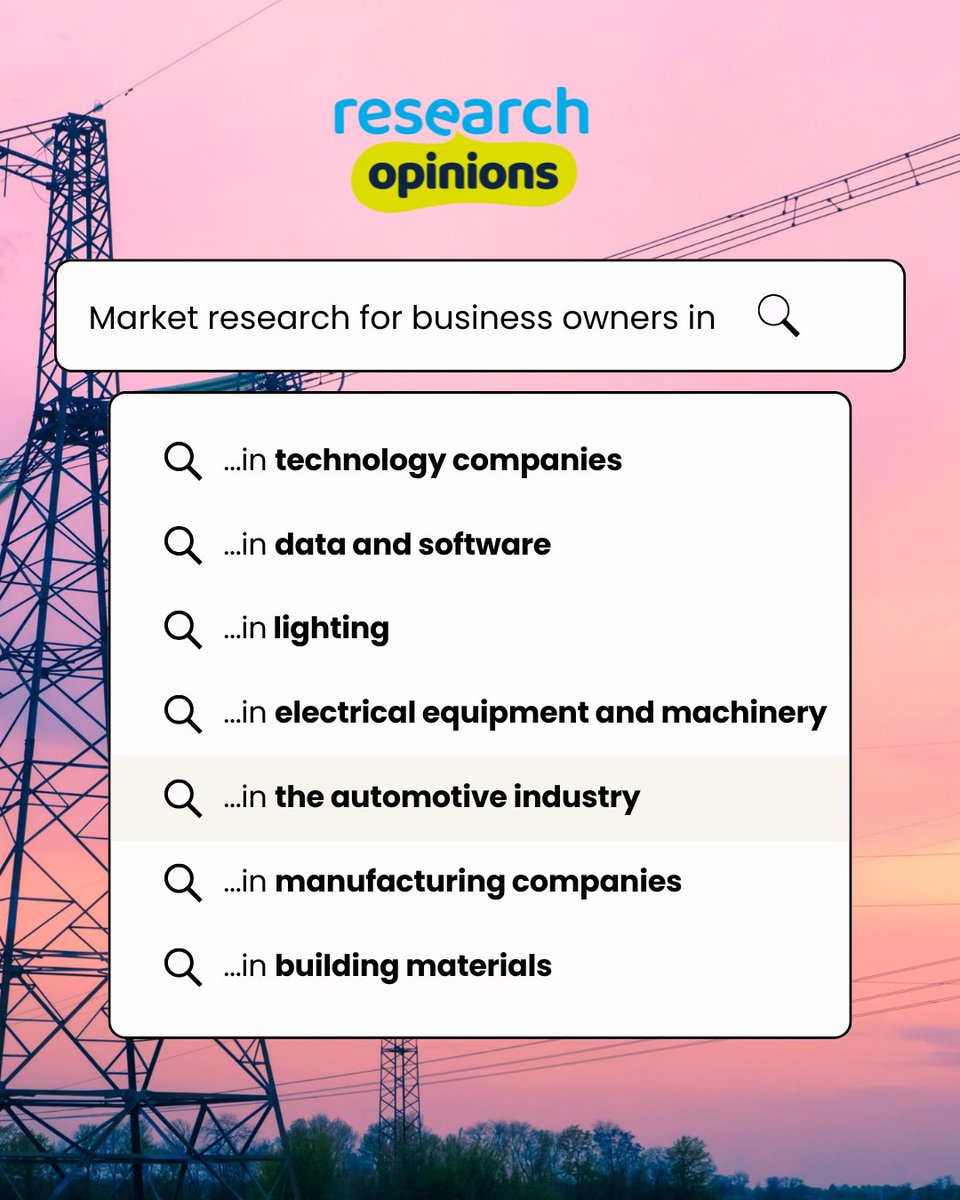 We're currently running a project about business energy, past and current suppliers, thoughts on renewable energy.

We just want to hear from owners or those making energy decisions...

Visit: researchopinions.co.uk/projects/busin…

#MarketResearch #BusinessOwners #BusinessEnergy #PaidResearch