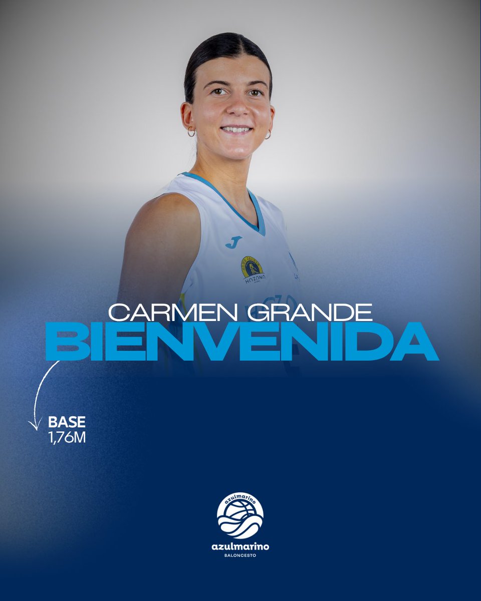 Carmen Grande, experiencia en la é𝒍𝒊𝒕𝒆 para el Azulmarino Mallorca Palma.

La base madrileña, procedente del <a href="/CBJairis/">Hozono Global Jairis</a>, se une al Teamburón tras disputar 5 temporadas consecutivas en la #LFEndesa.

✍🏻: bit.ly/3IeDxhj

#JugamAmbLElit2025 #TeamBuron #AzulMarinoMallorca