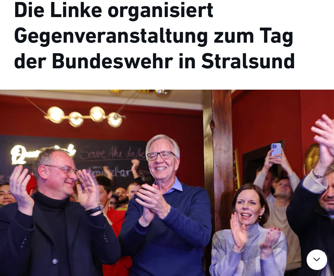 Kenny_cdu's tweet photo. #DietmarBartsch stellt sich beim „Friedensfest“ gegen den #TagderBundeswehr – während unsere Soldaten in #Stralsund den Dialog suchen und für unsere #Freiheit einstehen.
Wer wie die #Linke Stimmung gegen die eigenen Verteidiger macht, hat den Kompass für Sicherheit und Realität verloren. https://t.co/nVz4Zws5xd