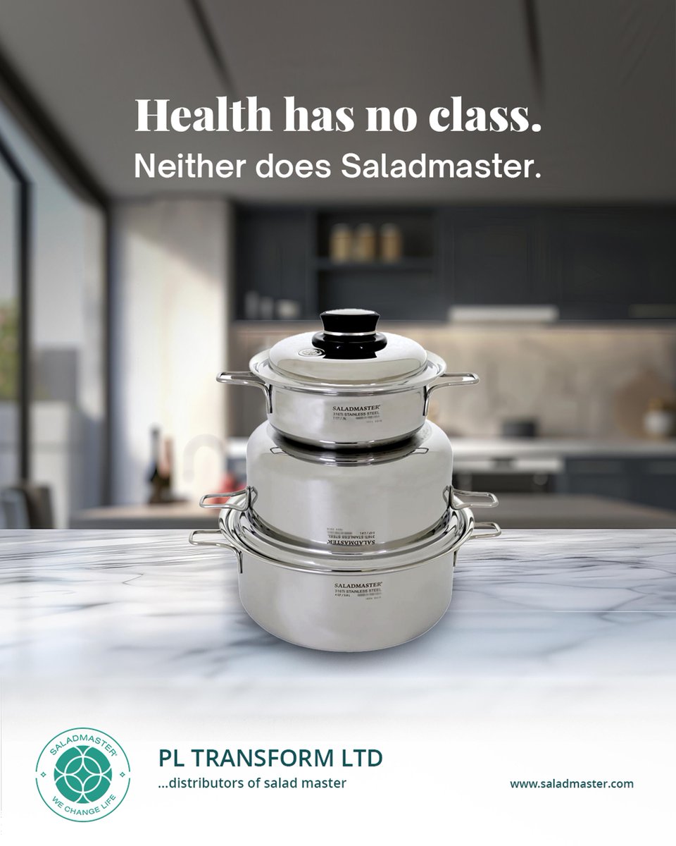 pl_transform's tweet image. Let’s stop acting like clean, safe cooking is only for the rich.
If you truly believe that your body deserves protection, 
then you deserve Saladmaster, no matter your class

#healthycookware #choosebetter