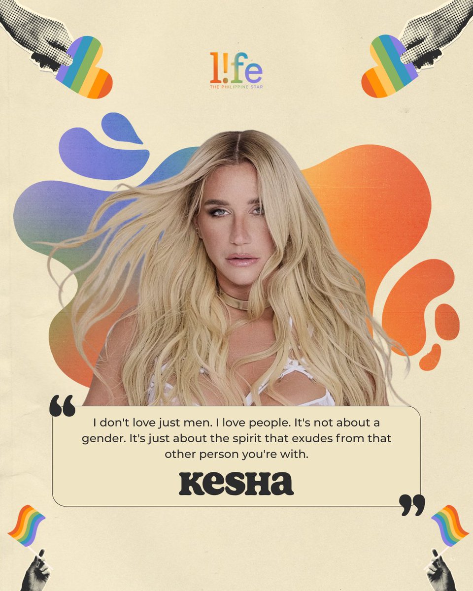 philstarlife's tweet photo. 🌈 Pride Month Spotlight 🌈
Kesha, an American singer and songwriter, stands tall as a proud member and advocate of the LGBTQ+ community—an unapologetic voice of truth, strength, and authenticity. This Pride Month, we’re spotlighting LGBTQ+ voices that spark change, celebrate identity, and champion love in all its forms.
#PrideMonth #LGBTQVoices