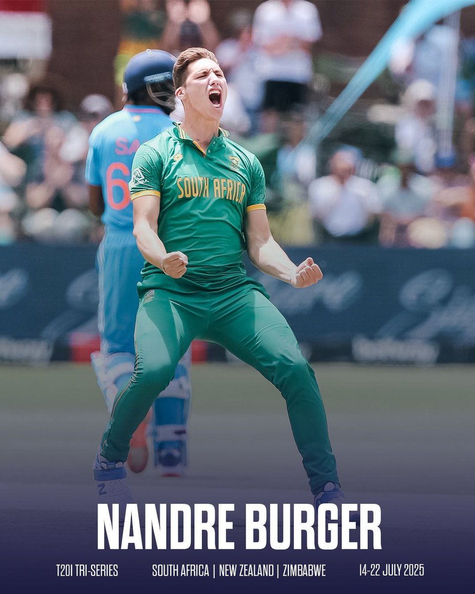 WP_Blitz's tweet image. George Linde and Nandre Burger have been included in the Proteas T20I Tri-Series squad to face Zimbabwe and New Zealand.
The series will take place in Harare between 14-22 July
Congratulations and good luck to our Boys in Blue
#westernprovince #boysinblue💙 #wsbwp🧡…