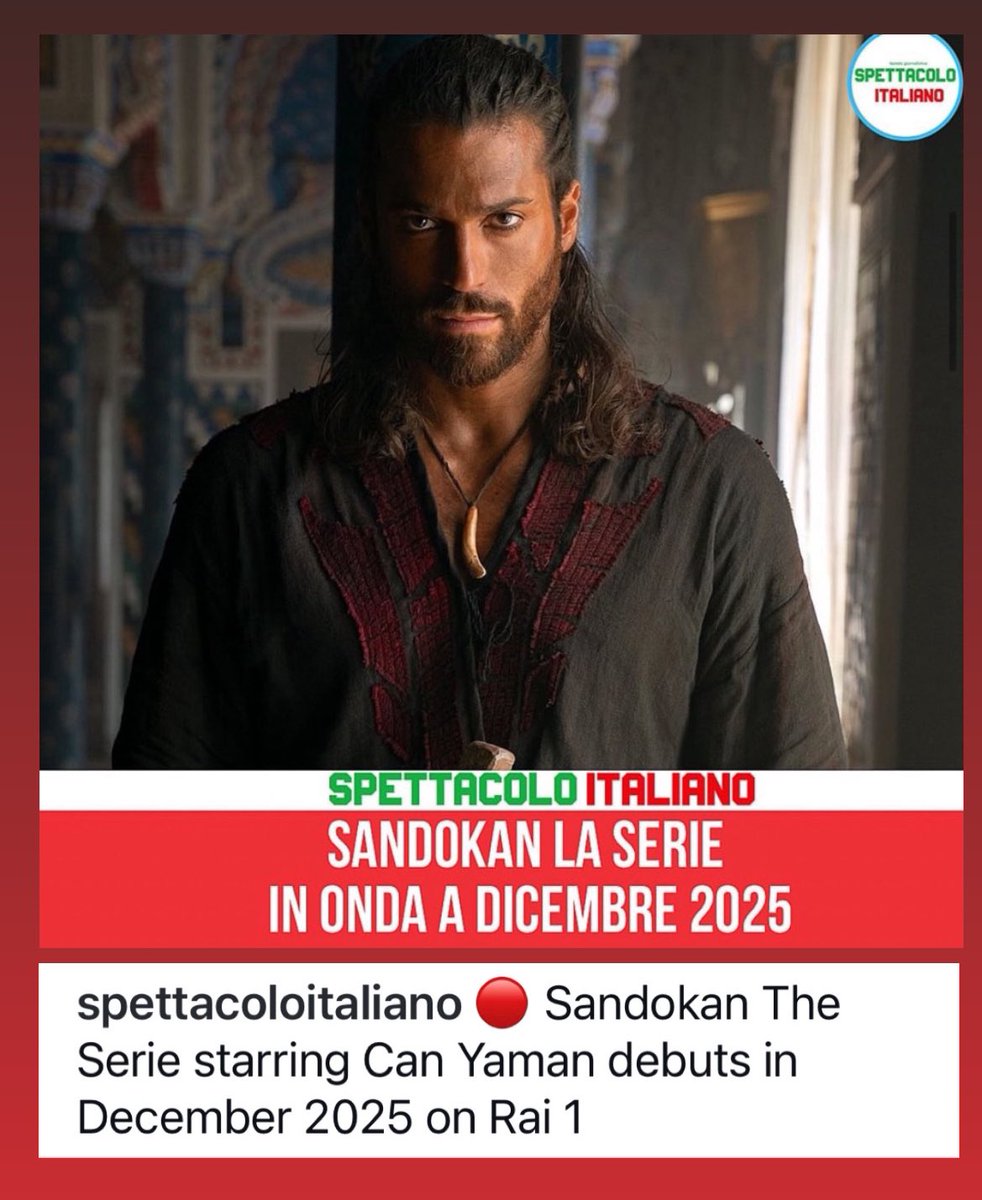 🗓️ Mark your calendars:
December 2025

#Sandokan
#CanYaman