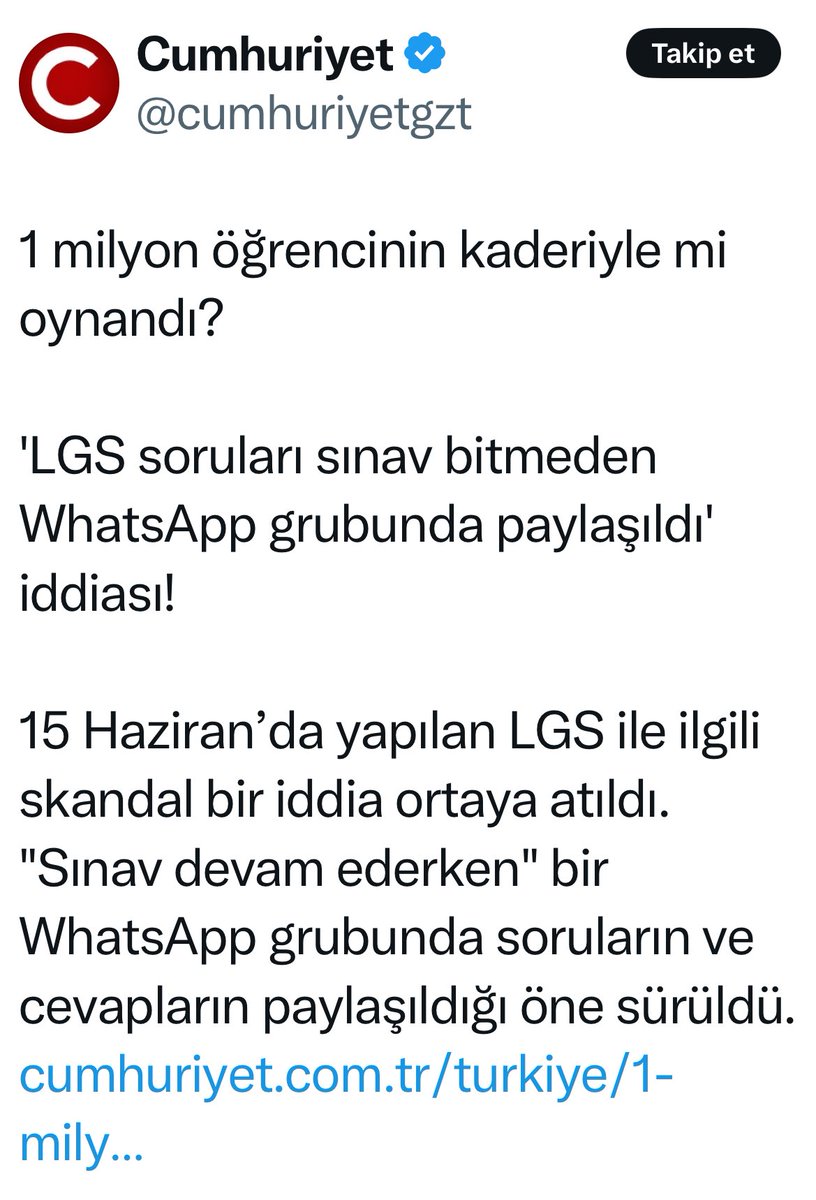 Sonra sorular çalındımı diye soruyorsunuz