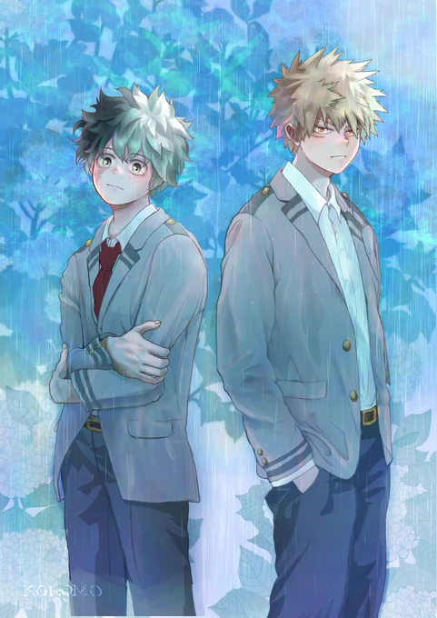 優しい雨。 #爆豪勝己 #緑谷出久 #bkdk