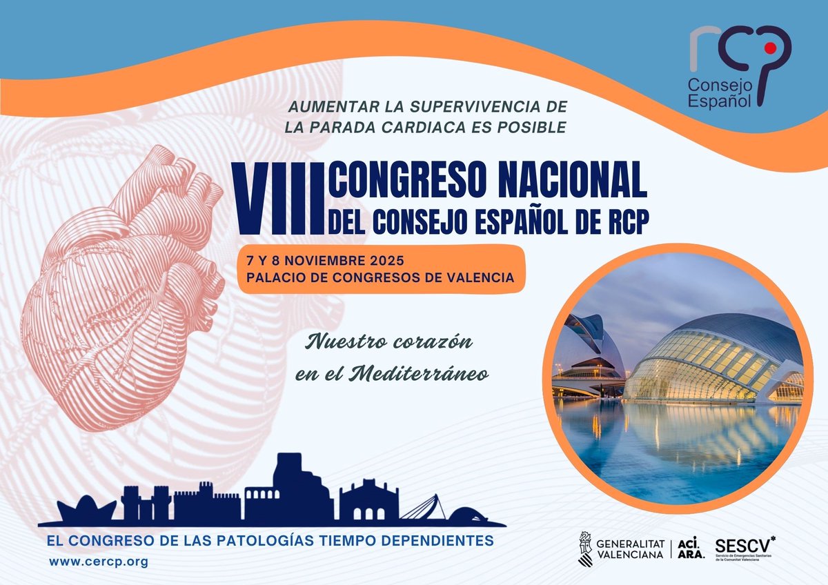 PlanNacionalRcp's tweet photo. El VIII Congreso Nacional del @ConsEspRCP tendrá lugar en el Palacio de Congresos de Valencia los días 7 y 8 de noviembre. Ya está disponible en la web la información sobre el evento, que se va actualizando a medida que se cierran más apartados.
👉 https://t.co/UrHSbia5nJ
#cercp https://t.co/FIN3fsHbfY