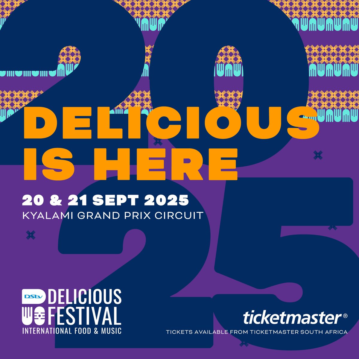 ON SALE 📣   

DStv Delicious International Food &amp; Music Festival Powered by LottoStar: A Celebration of Culture, Flavour and Beats

20 &amp; 21 September: Kyalami Grand Prix Circuit, Johannesburg 

The DStv Delicious International Food &amp; Music Festival Powered by LottoStar returns