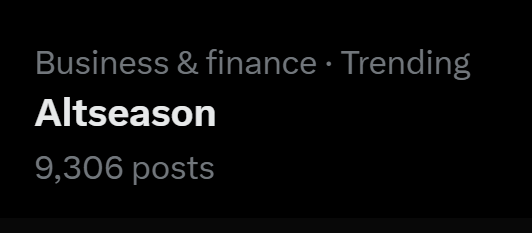 coinbureau's tweet photo. "Altseason" is trending... 👀 https://t.co/Vr8dd3Rwiv