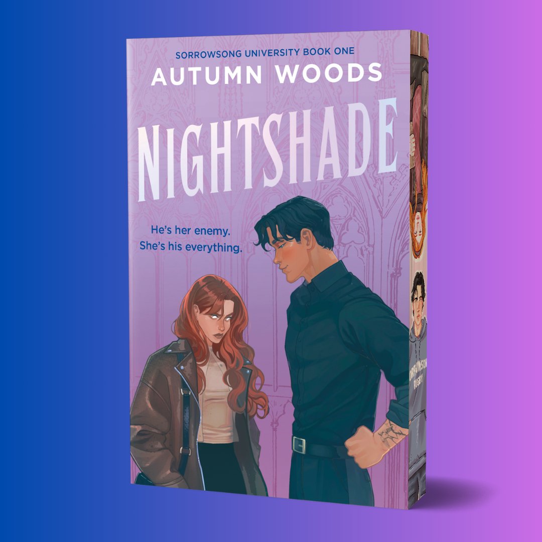 Happy publication day to Autumn Woods for the UK edition of NIGHTSHADE, available in this exclusive special edition from The Works! Can we have a round of applause for that illustrated cover and those incredible sprayed edges?! 👏