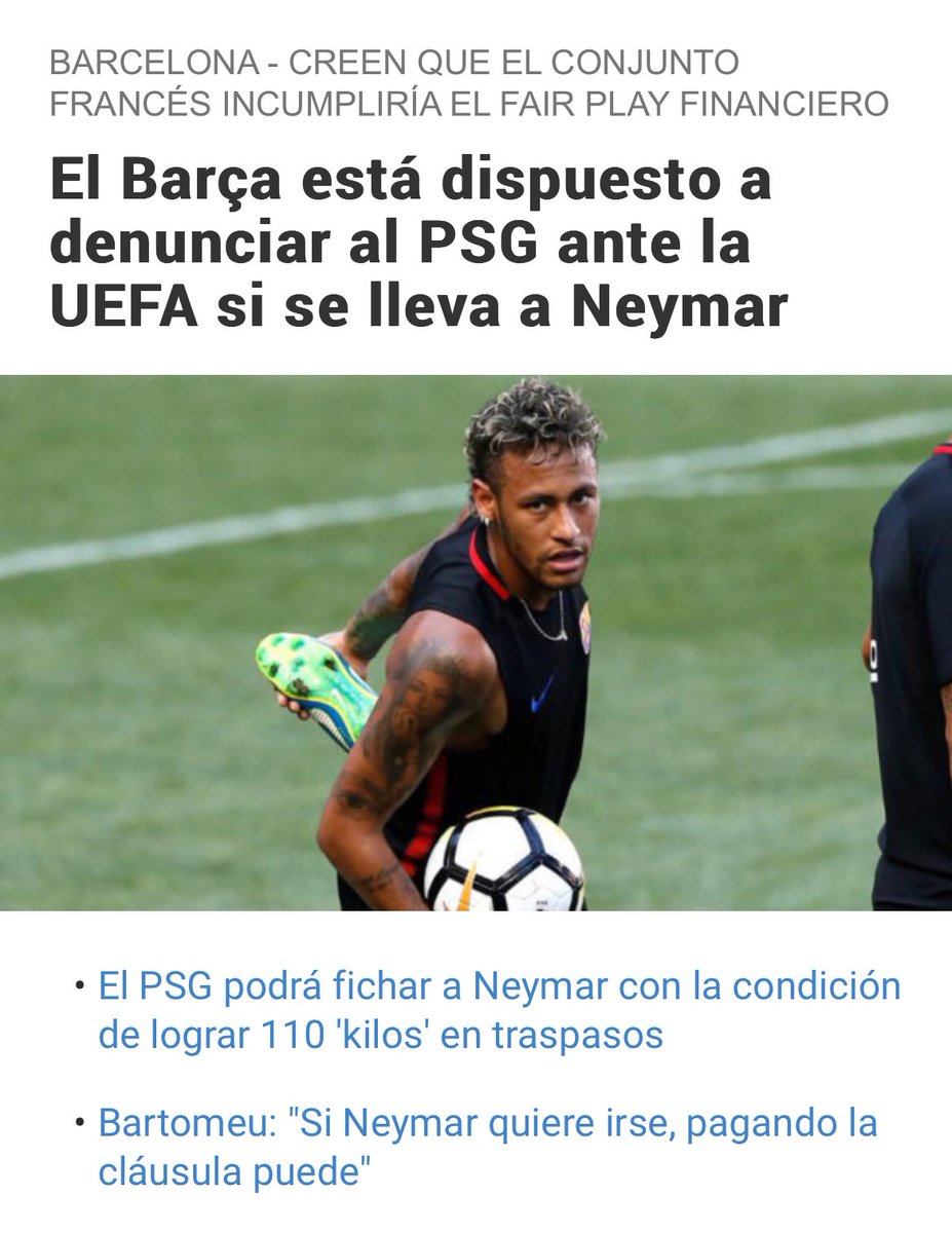 A los mismos que les parece un escándalo que el Athletic fiscalice el fichaje de Nico Williams, les parecía lógico denunciar al PSG por fichar a Neymar.

La hemeroteca tiene estas cosas.