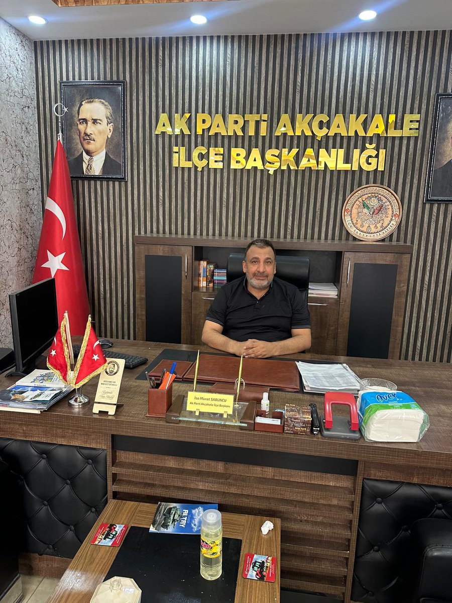 Akçakalemiz  İçin Gönülden Nöbetteyiz.

📌Bugün AK Parti Akçakale İlçe Başkanlığımızda Nöbetçi İlçe Başkan Yardımcımız Reşit Demir görev başında.

✏️Miletimize katkı sunabilmek için biz buradayız.

#AkAkcakale #AkParti #İsaSabuncu

<a href="/RTErdogan/">Recep Tayyip Erdoğan</a> <a href="/abuyukgumus/">Ahmet Büyükgümüş</a> <a href="/acarfaruka/">Faruk Acar</a> <a href="/Akparti/">AK Parti</a>
