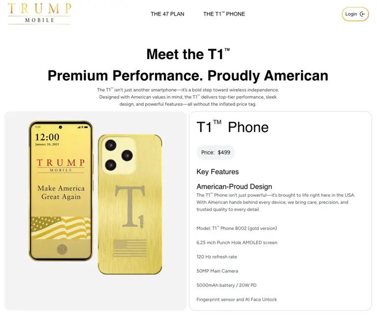 TRUMP'S LIE/SCAM:
Little remains of the Made in USA claim. They now states that the Trump Phone was designed "with American values ​​in mind" and that it was brought to life in the USA. Furthermore, the team behind Trump Mobile states that American hands are behind every device.