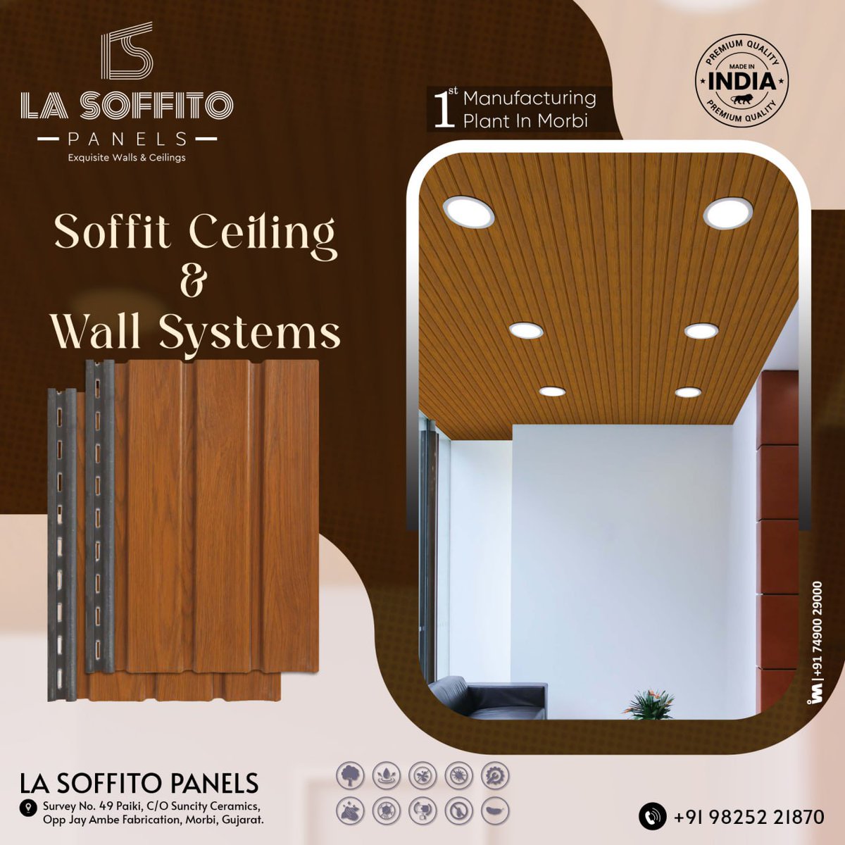 ibais_wooden's tweet image. LA SOFFITO PANELS (MORBI)

For enquiry via WhatsApp click:
ibais.biz/9825221870

Mr. Sanjay Detroja - +91 9825221870
#soffitceiling #wallsystem #ceilingsystem #soffitpanels #lasoffito #lasoffitopanels #lasoffitoceiling #wallpanels #walldecor #wallinterior  .
@ibais_wooden
