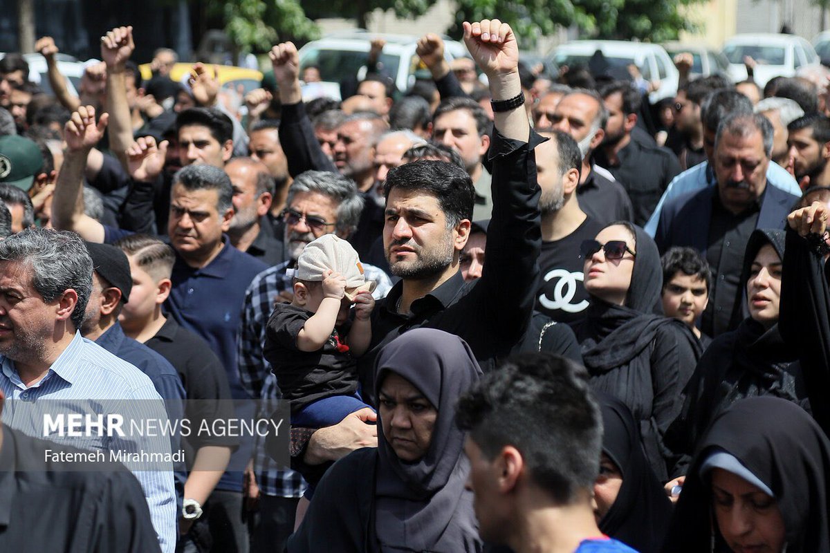 Funeral ceremonies were held for Iranians killed in the Israeli aggression on Iran.