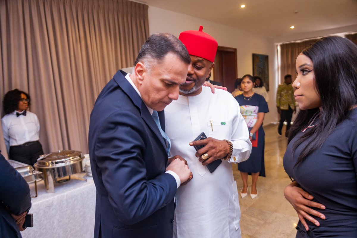 HM Uche Geoffrey Nnaji (@chiefuchennaji) on Twitter photo Honoured to have joined H.E. Dr. Geraldo Alckmin, Vice President of Brazil, at a luncheon hosted by Amb. Carlos Garcete 🇧🇷🇳🇬
Engaged brilliant minds like <a href="/TonyOElumelu/">Tony O. Elumelu, CFR</a> & Dr. Allen Onyema (Air Peace CEO) on STI, aviation, & South-South innovation.
#NigeriaMeetsBrazil #STI Honoured to have joined H.E. Dr. Geraldo Alckmin, Vice President of Brazil, at a luncheon hosted by Amb. Carlos Garcete 🇧🇷🇳🇬
Engaged brilliant minds like <a href="/TonyOElumelu/">Tony O. Elumelu, CFR</a> & Dr. Allen Onyema (Air Peace CEO) on STI, aviation, & South-South innovation.
#NigeriaMeetsBrazil #STI