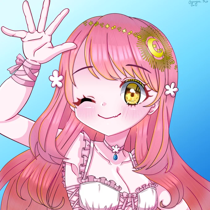 相互さんのうちの子ちゃんハナさんを描かせて頂いたよ～ かわいかろかわいかろ～ キラキラお目目がポイントだよ