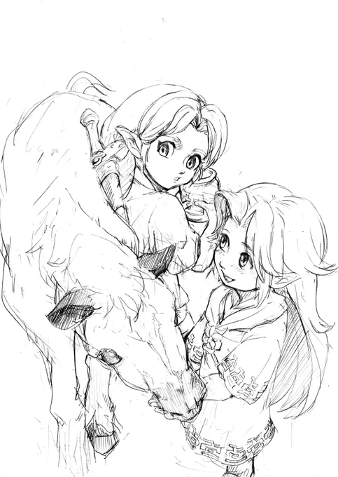 ロンロン牧場

ちょっと描きなおして再投稿。
#Zelda #時のオカリナ 