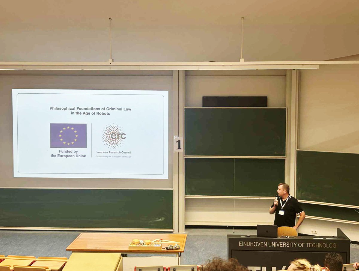 Kamil Mamak (@kamilmamak) on Twitter photo I am attending the Society for Philosophy of Technology conference, which is being held in Eindhoven. I presented my paper, which included a theoretical response to the responsibility gap in the context of criminal law, as part of my <a href="/ERC_Research/">European Research Council (ERC)</a> project #robocrim. I am attending the Society for Philosophy of Technology conference, which is being held in Eindhoven. I presented my paper, which included a theoretical response to the responsibility gap in the context of criminal law, as part of my <a href="/ERC_Research/">European Research Council (ERC)</a> project #robocrim.