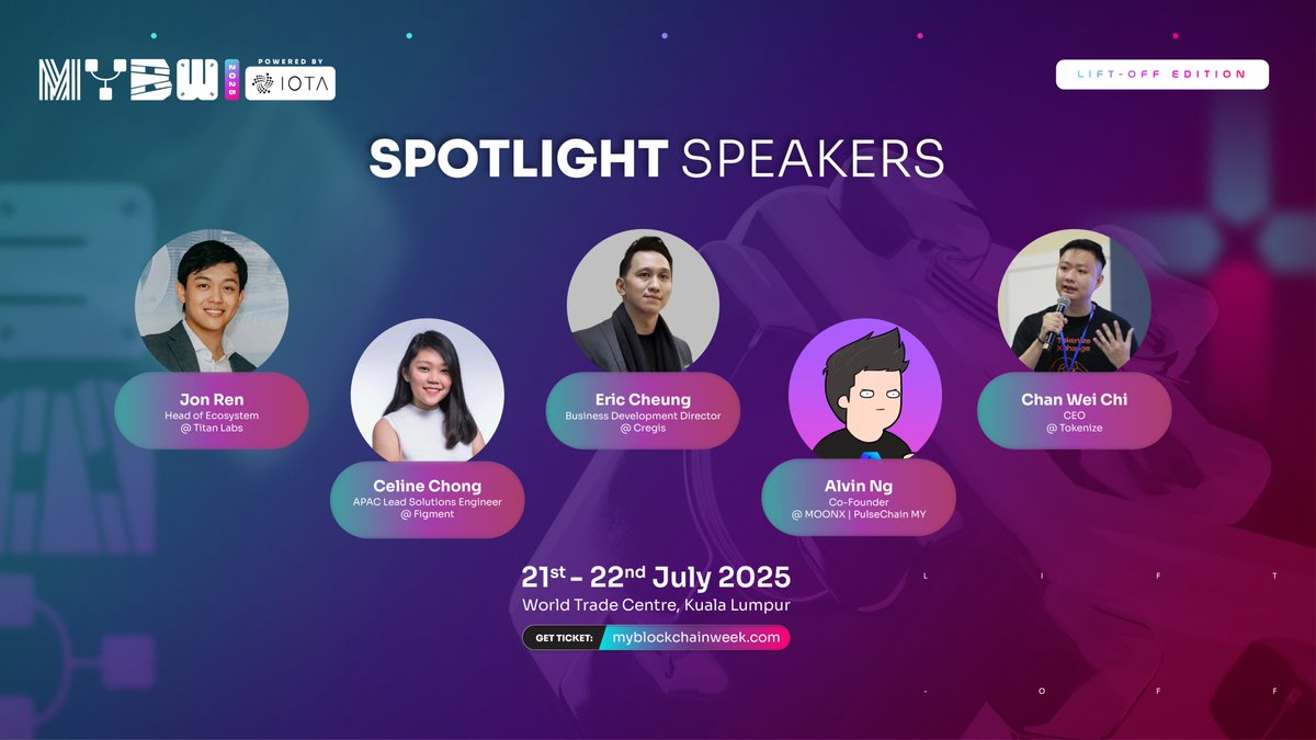 MalaysiaBCW's tweet image. 📣 Spotlight Speakers Announcement:
From DeFi to staking, BD to blockchain ops — these Spotlight Speakers are helping push Web3 forward:

🔹 Jon Ren @0xOperator, Head of Ecosystem @TitanMainnet
Building Titan’s DeFi ecosystem while shaping the next gen of Web3 talent in Vietnam.…