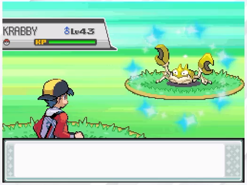 Mihninio's tweet image. ✨Shiny Krabby after 876 REs on my childhood copy of SoulSilver!
Found a different crab and actually caught this one. Only one ball was needed. Pretty excited!🦀
4/6 for #SafariWeek2025