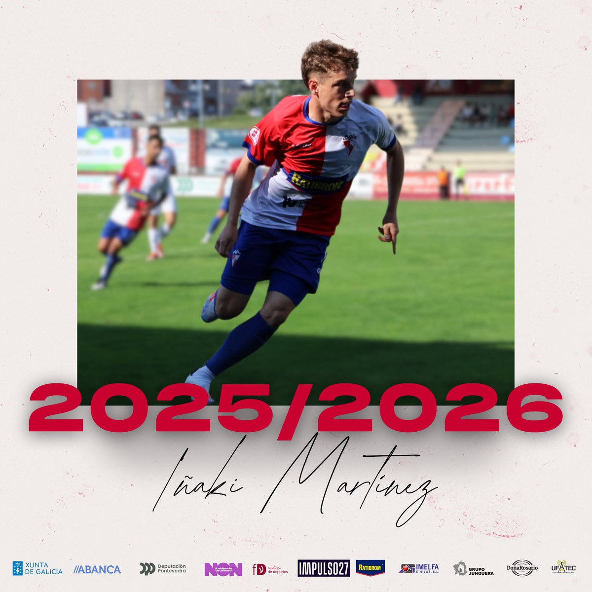 ArosaSCOficial's tweet image. Iñaki Martínez, arlequinado ata 2026

Iñaki Martínez seguirá sumando partidos como arlequinado: tras acadar os 101 na pasada tempada, o futbolista renova na que considera a súa casa para esta campaña 2025/2026.

ℹ️ instagram.com/p/DLXFhSsNAP7/…

#ForzaArosa #ArosaSC