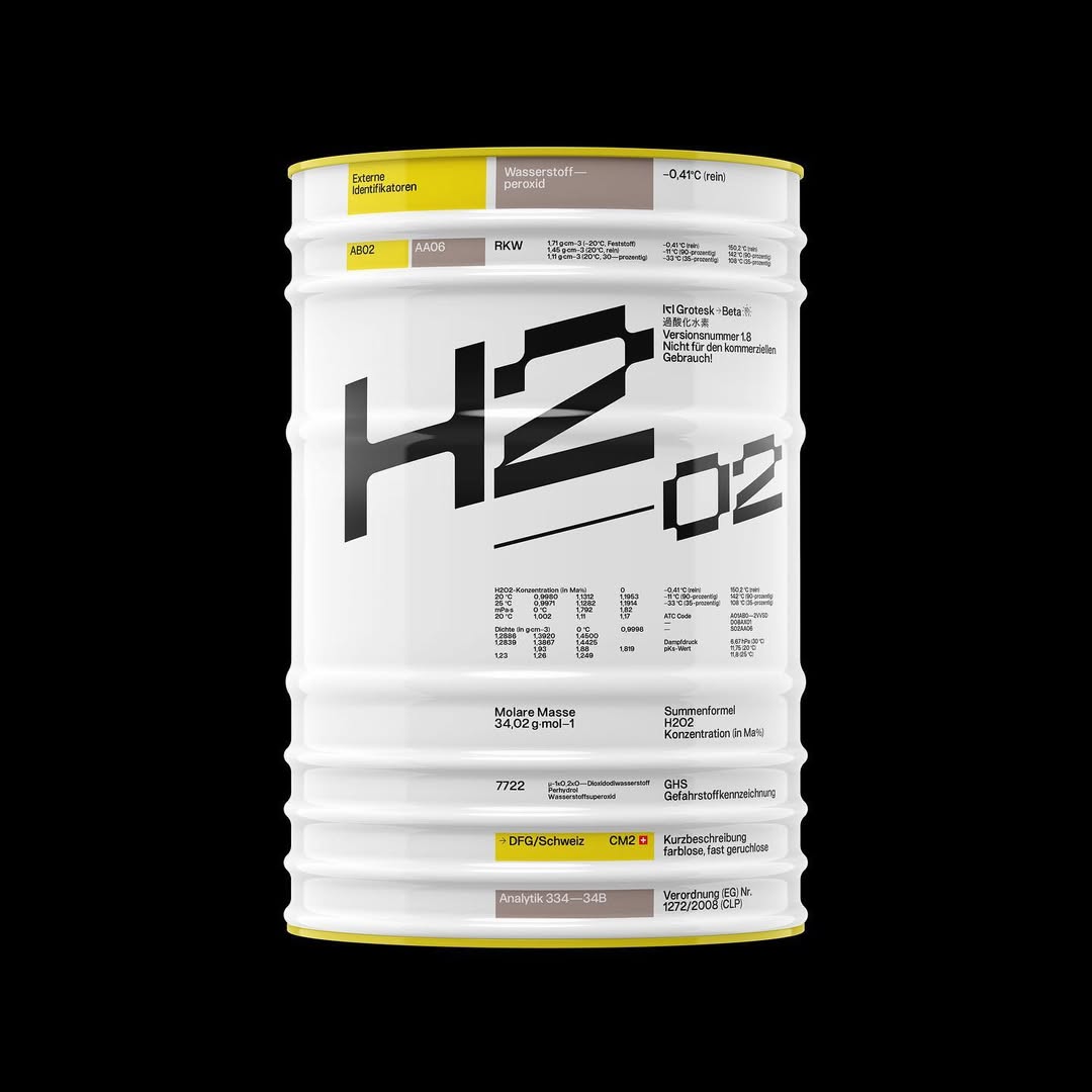 dsgnevrywhr's tweet image. Wasserstoffperoxid — H2O2 by @_Kurppa.