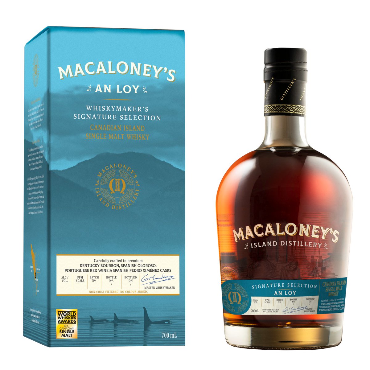 Graeme Macaloney es un ex-pat escocés productor de whisky que vive en Canadá, asesorado por el maestro Dr. Jim Swan, ha creado un #whisky espectacular a puro estilo escocés. Desde sus inicios, Macaloney's ha recibido múltiples premios internacionales🥃