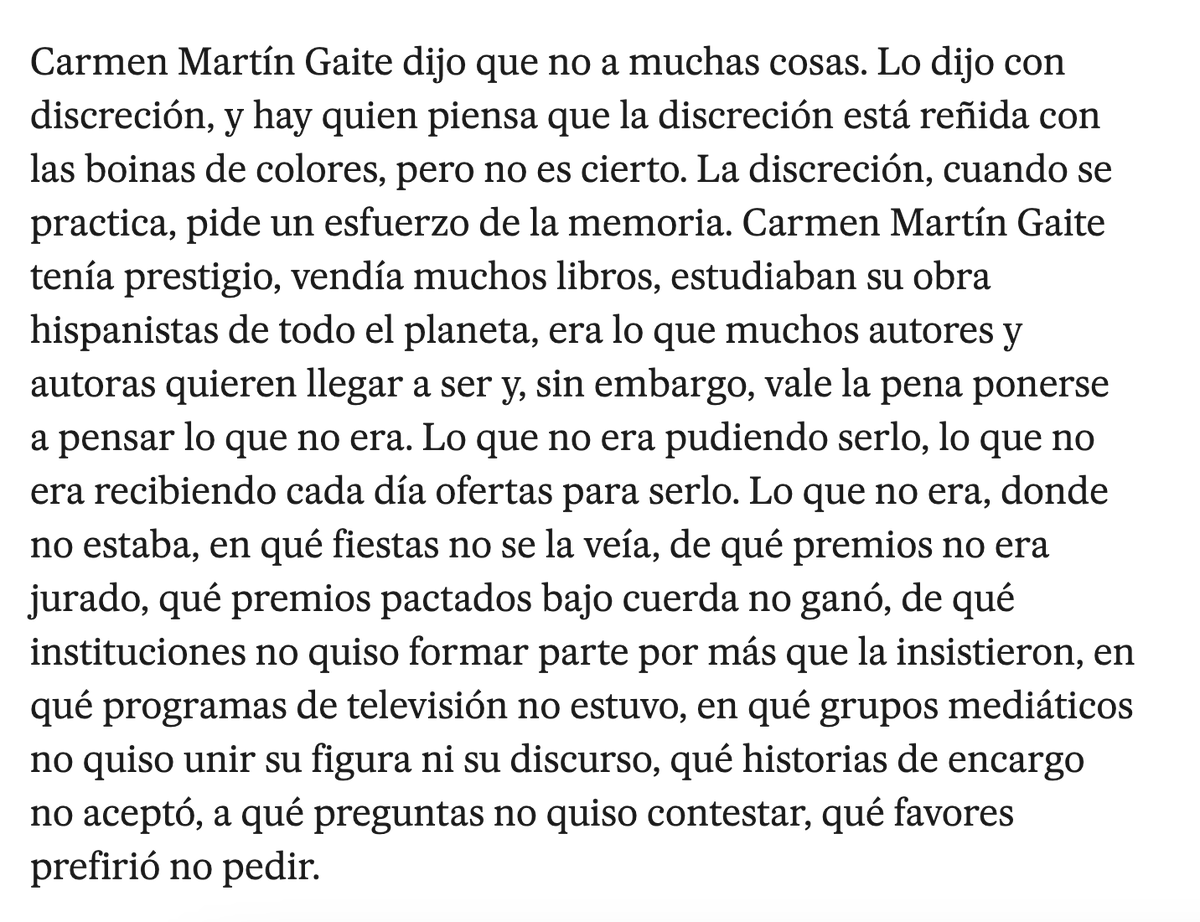 Sergiovazquez14's tweet image. Un 23 de julio de hace 25 años fallecía Carmen Martín Gaite y Belén Gopegui escribió esta maravilla.