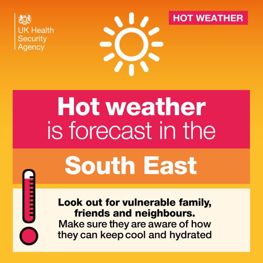 mtweprr's tweet image. An amber warning has been issued from tommorrow through to Tuesday. Please watch out for those less able to cope in the heat, stay hydrated and use high factor sun block.@MTWnhs
