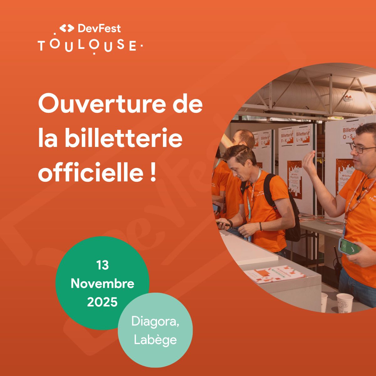 ‼️ La billetterie du #DevFestToulouse est OUVERTE ‼️
👉 buff.ly/sQi5PBi 👈

👀 Les places ne vont pas durer longtemps…

#DevFest #Toulouse #Tech