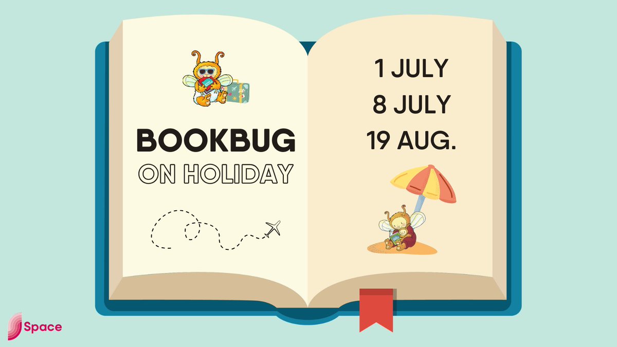 SpaceBroomhouse's tweet image. @SpaceBroomhouse's resident #Bookbug is taking a holiday this summer.
The regular Tuesday programme will be closed on 3 days: 1 July, 8 July, 19 Aug.
Bookbug will operate as normal on all other Tuesdays over break. Siblings are welcome to join the fun during school holidays.