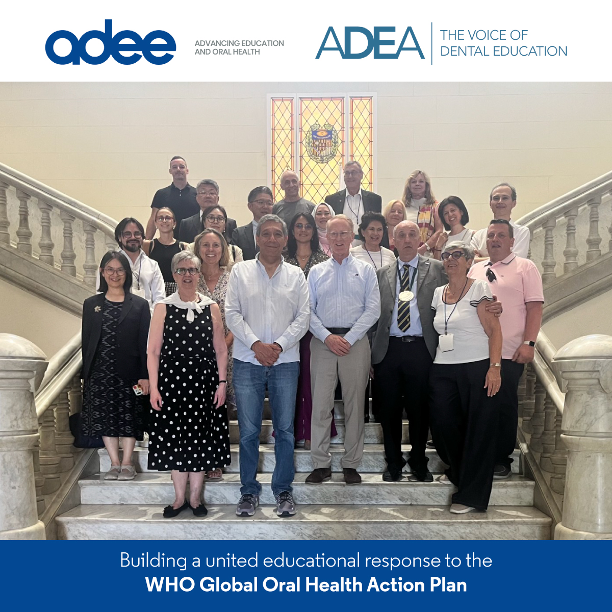 ADEE &amp; ADEA hosted the 5th Regional Dental Education Associations meeting at #IADR Barcelona - advancing a global response to the #WHO Oral Health Plan. Focus: advocacy, curriculum, research &amp; inter-professionalism. Next stop: #ADEE2025 Dublin!🇮🇪 #OralHealth #ADEA