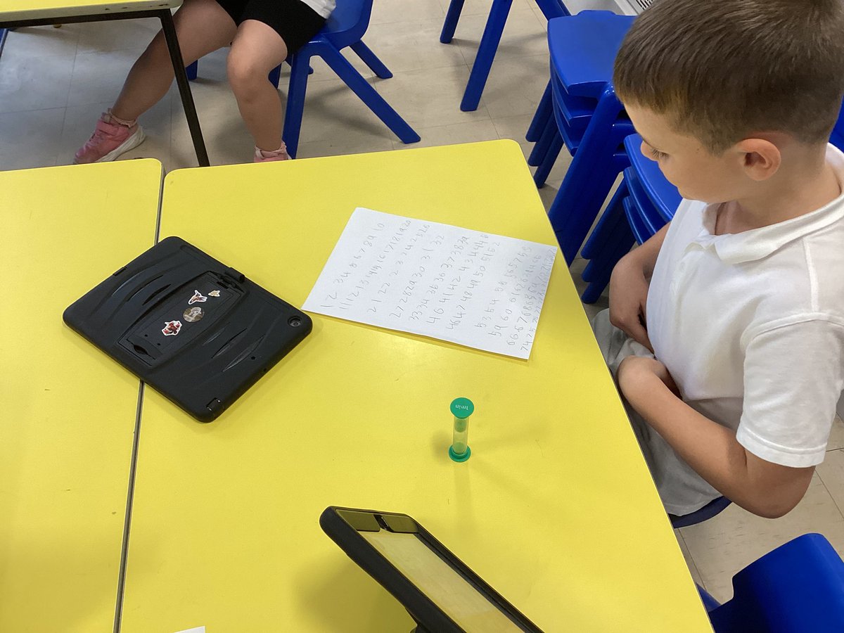 In maths, Hummingbirds challenged themselves to see how many times they could write their names in 60 seconds.