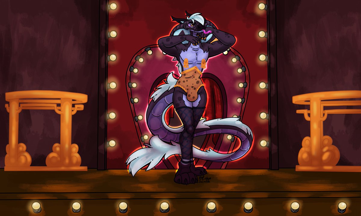 LichenSocialite's tweet photo. Fluffy snake at the burlesque show
~~
#furry #anthro https://t.co/g53a1Uyd6d