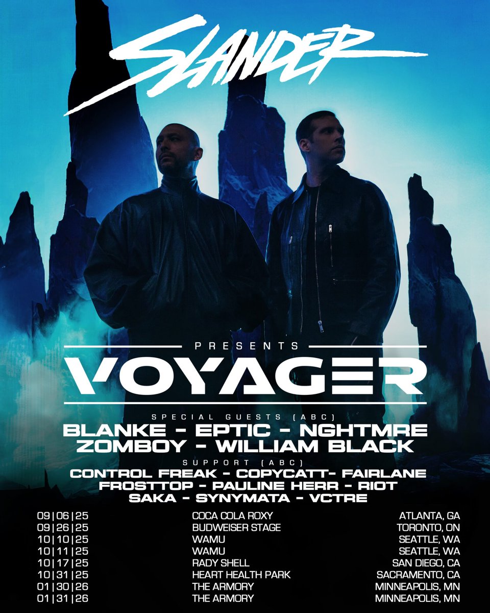 edmmaxx's tweet image. SLANDER 全米8都市巡るベースミュージックツアー「VOYAGER」開催決定🇺🇸⚡️
NGHTMRE、Zomboy、Epticらベースミュージックシーンの代表格が集結、ツアー期間中にはULTRA JAPAN出演も控える🇯🇵

🗒️edmmaxx.com/news/51299

#EDMMAXX @SlanderOfficial #SLANDER @UltraJapan
#ultrajapan #ultrajapan2025